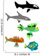 Set 5 Fishes Wall Stickers Wall Decal