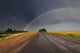 Rainbow over Road Wall Decal