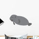 Cute Cartoon Manatee Wall Decal