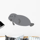 Cute Cartoon Manatee Wall Decal