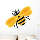 Yellow Bumble Bee Wall Decal