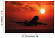 Airplane Landing At Sunset Wall Mural