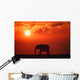 Elephant Silhouette Wall Mural