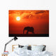 Elephant Silhouette Wall Mural