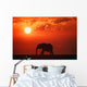 Elephant Silhouette Wall Mural