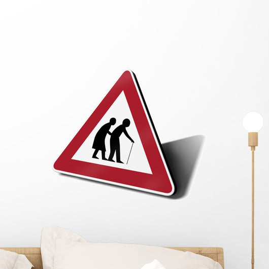 Elderly People Sign Wall Decal