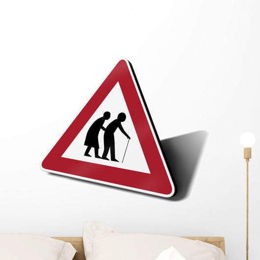 Elderly People Sign Wall Decal