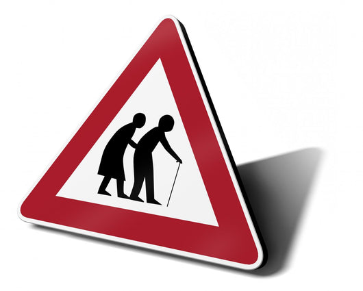 Elderly People Sign Wall Decal