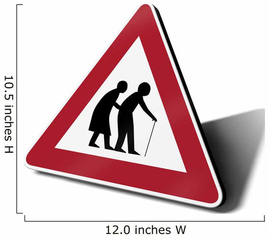 Elderly People Sign Wall Decal