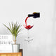 Red Wine Pouring down Wall Decal