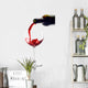 Red Wine Pouring down Wall Decal