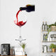 Red Wine Pouring down Wall Decal