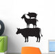 Stacked Farm Animals Wall Decal