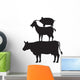 Stacked Farm Animals Wall Decal