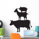 Stacked Farm Animals Wall Decal