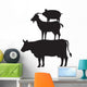 Stacked Farm Animals Wall Decal