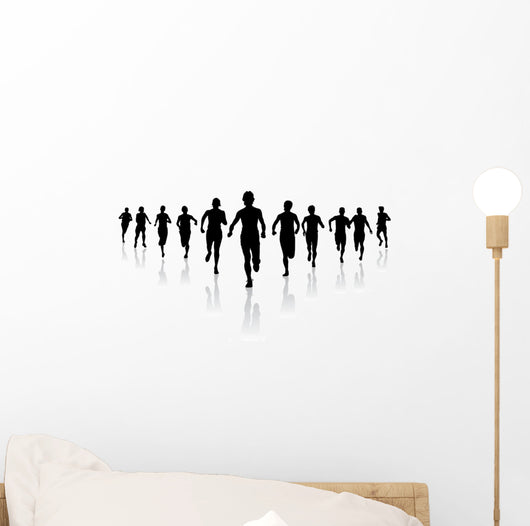Running towards Finish Wall Decal