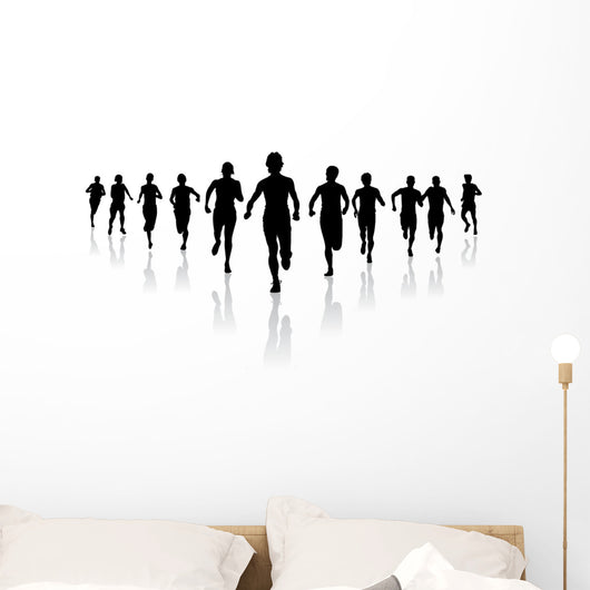 Running towards Finish Wall Decal
