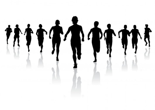 Running towards Finish Wall Decal