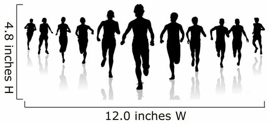 Running towards Finish Wall Decal