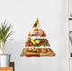 Food Pyramid White Wall Decal