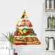 Food Pyramid White Wall Decal