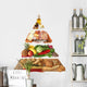 Food Pyramid White Wall Decal