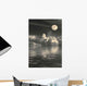 Golden Full Moon Wall Decal