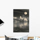 Golden Full Moon Wall Decal