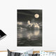 Golden Full Moon Wall Decal