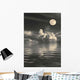 Golden Full Moon Wall Decal
