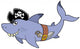 Pirate Shark Wall Decal