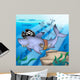 Cartoon Pirate Shark with Wall Decal