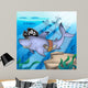 Cartoon Pirate Shark with Wall Decal