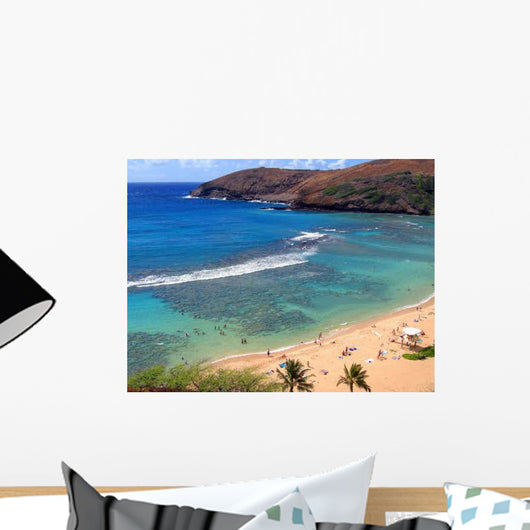 Snorkeling and Sunbathing Hanauma Wall Decal