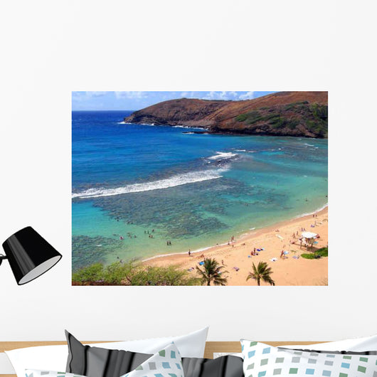 Snorkeling and Sunbathing Hanauma Wall Decal
