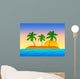 Island with Palms Blue Wall Decal