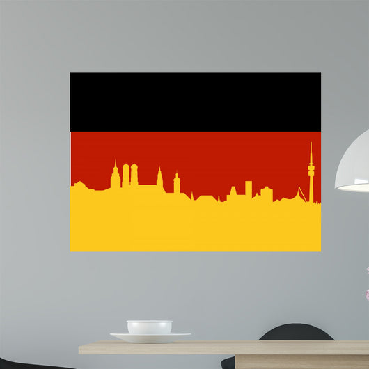 Munchen Munich Skyline Vector Wall Decal