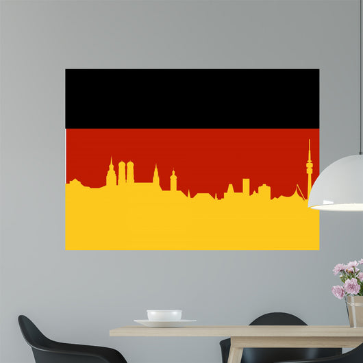 Munchen Munich Skyline Vector Wall Decal