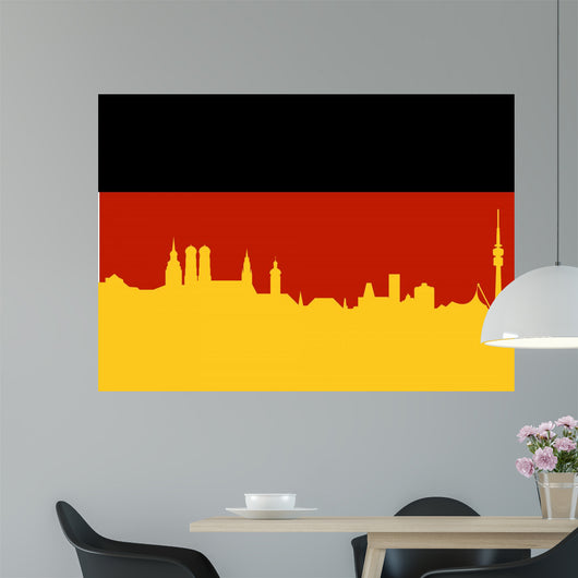 Munchen Munich Skyline Vector Wall Decal