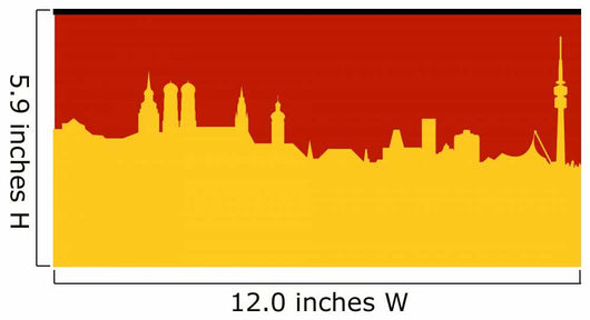 Munchen Munich Skyline Vector Wall Decal