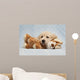 Golden Retriever Puppy Blue Wall Decal