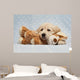 Golden Retriever Puppy Blue Wall Decal