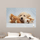 Golden Retriever Puppy Blue Wall Decal