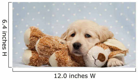 Golden Retriever Puppy Blue Wall Decal