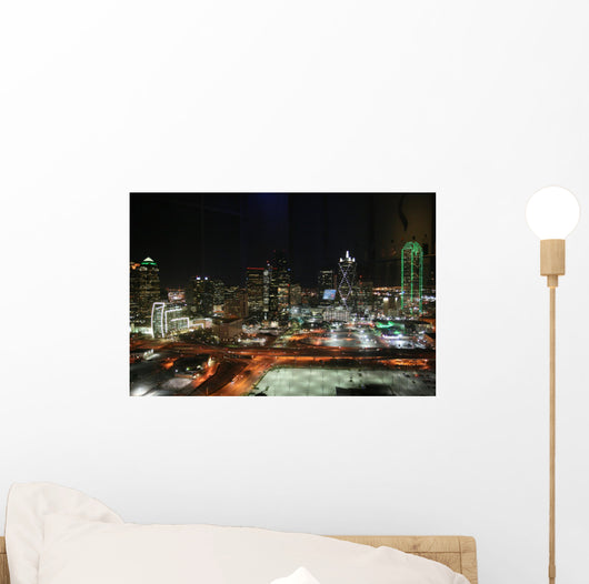 Dallas Skyline Night Wall Decal