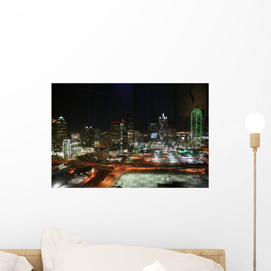Dallas Skyline Night Wall Decal