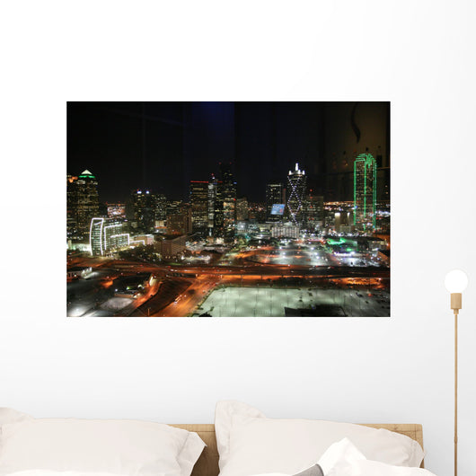 Dallas Skyline Night Wall Decal