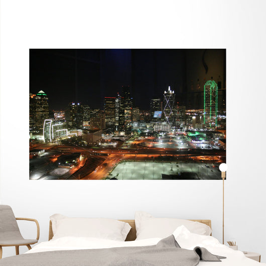 Dallas Skyline Night Wall Decal