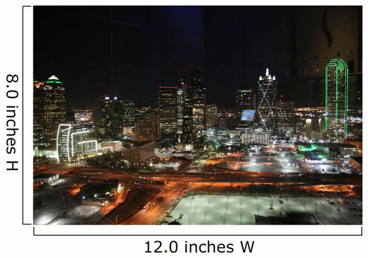 Dallas Skyline Night Wall Decal